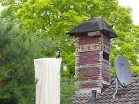 angenommener Nistplatz am Schornstein, Foto Wiegand
